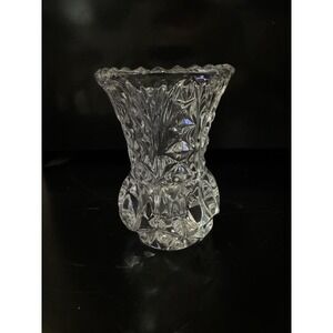 Vintage Kristal Zajecar Small 4"  Vase 24% Lead Crystal Made In Yugoslavia